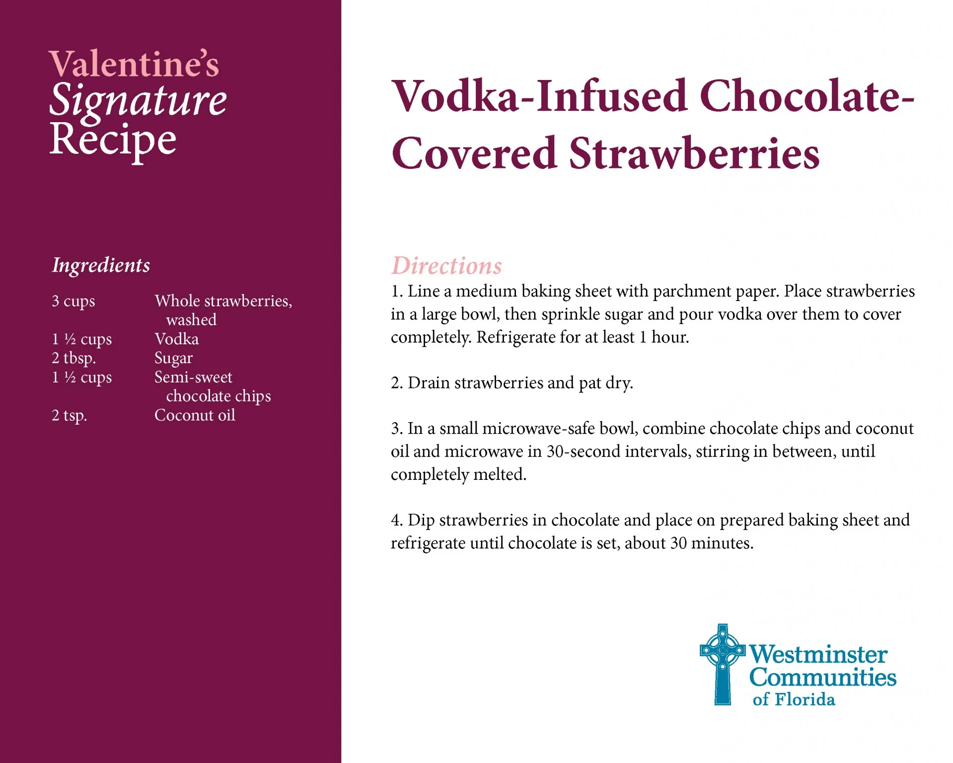 Valentine's Day Signature Recipes Strawberries